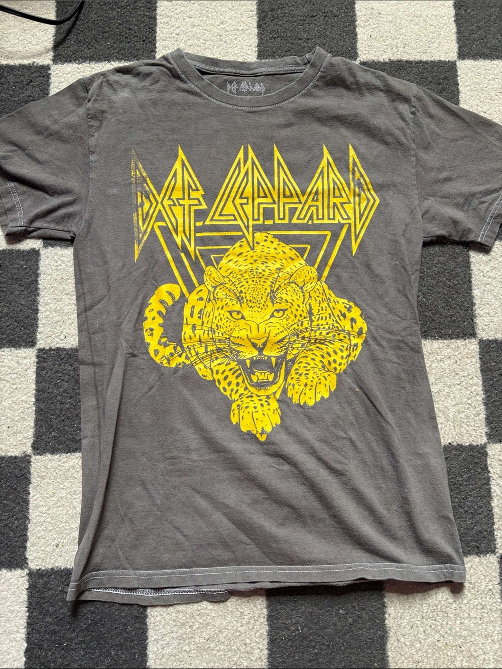 Def Leppard Band Tee - Yellow on Charcoal